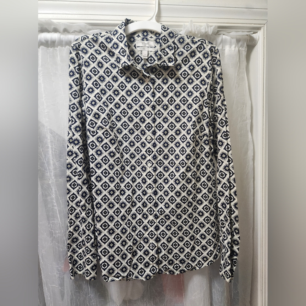 J. Crew The Perfect  Long Sleeve Shirt Size 4